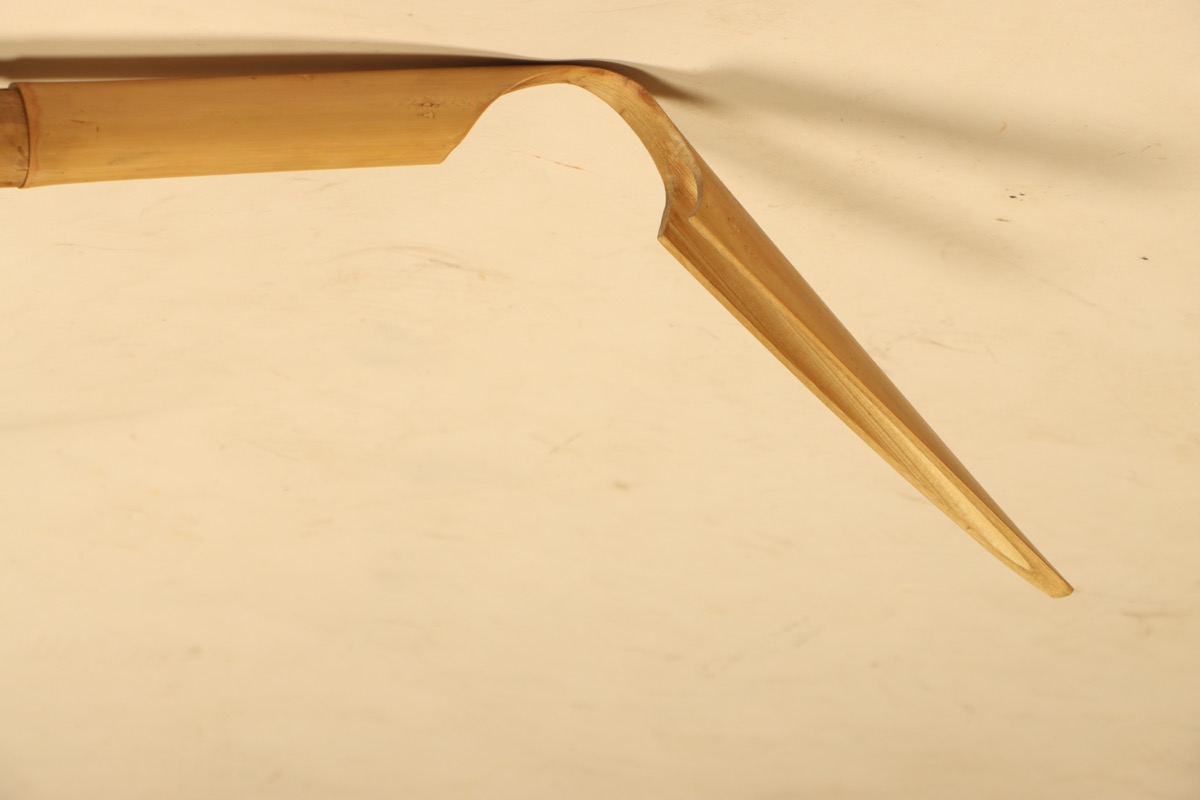 Curved bamboo support bracket